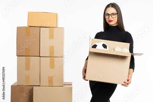 Moving concept. The woman n...