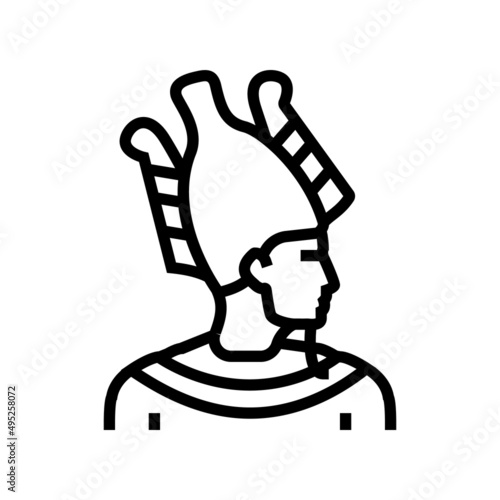 god egypt osiris line icon vector. god egypt osiris sign. isolated contour symbol black illustration