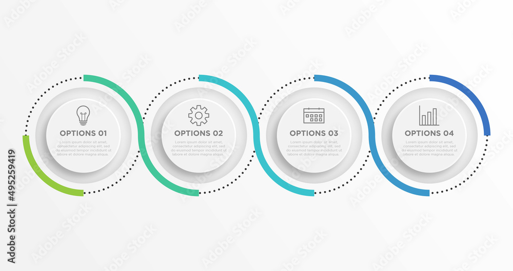 Business data visualization. Process chart. Elements of graph, diagram ...