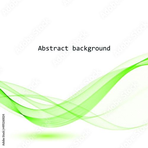 green wave. abstract illustration. vector graphics. eps 10