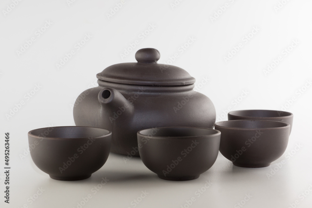 tea accessories isolated on white background tea accessories isolated on white background