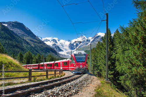 Bernina red train