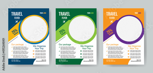 Creative Travel flyer template design