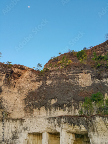 Limestone Cliff at Day in Madura Indonesia