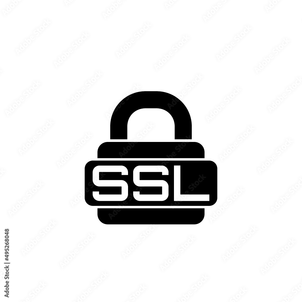 Secure SSL website icon. SSL icon isolated on white background Secure SSL website icon. SSL icon isolated on white background