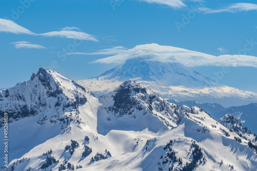 Winter view of Mount Adams