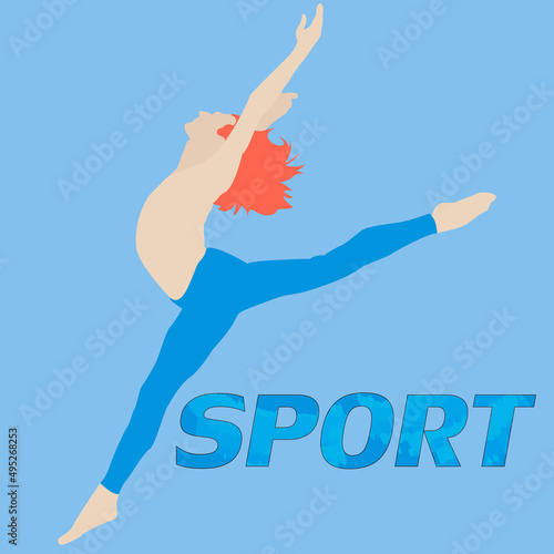 Flat sport art.