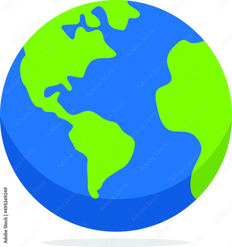 World map vector with brazil country map