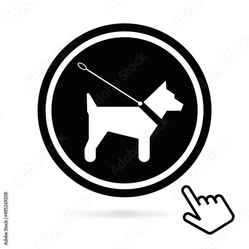 Logo chien en laisse.