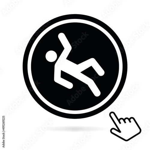 Logo risque de chute.