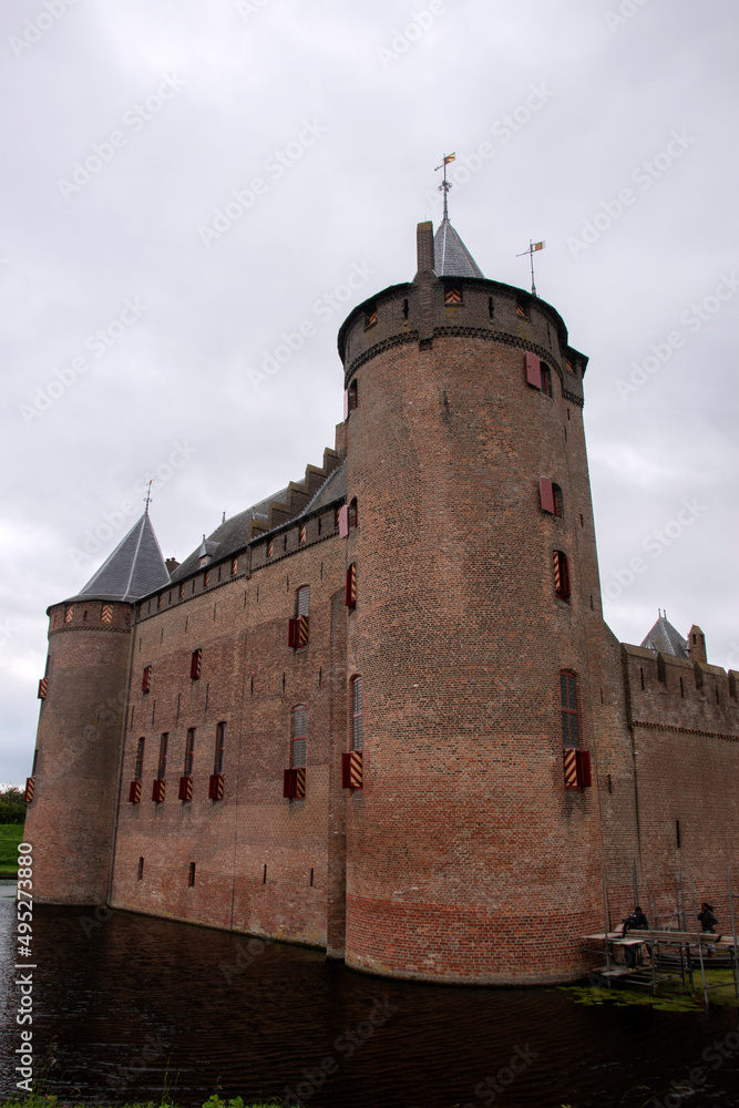 Tower At The Muiderslot Castle At Muiden The Netherlands 31-8-2021