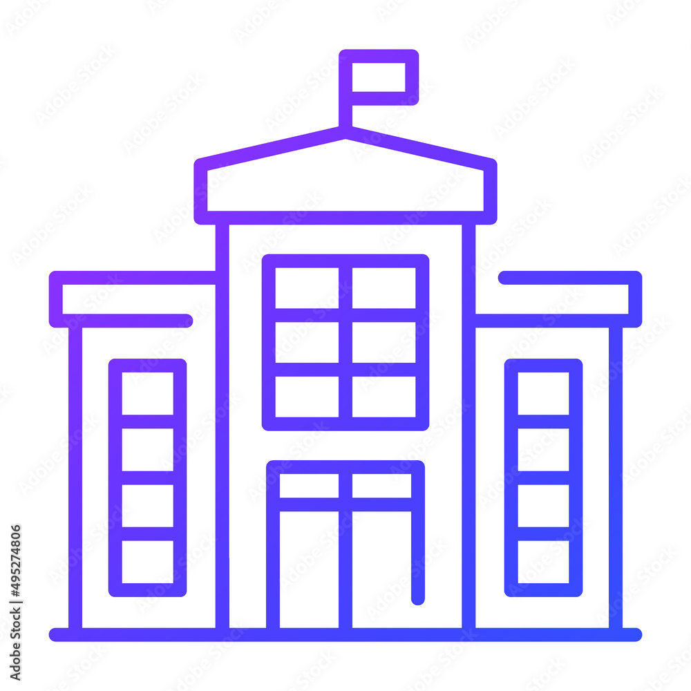 police station building vector illustration isolated on white background. Architecture business concept. police station building vector illustration isolated on white background. Architecture business concept.