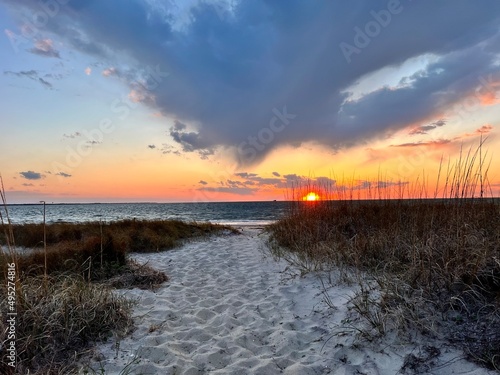 Fotografie, Obraz Sunset Buxton North Carolina