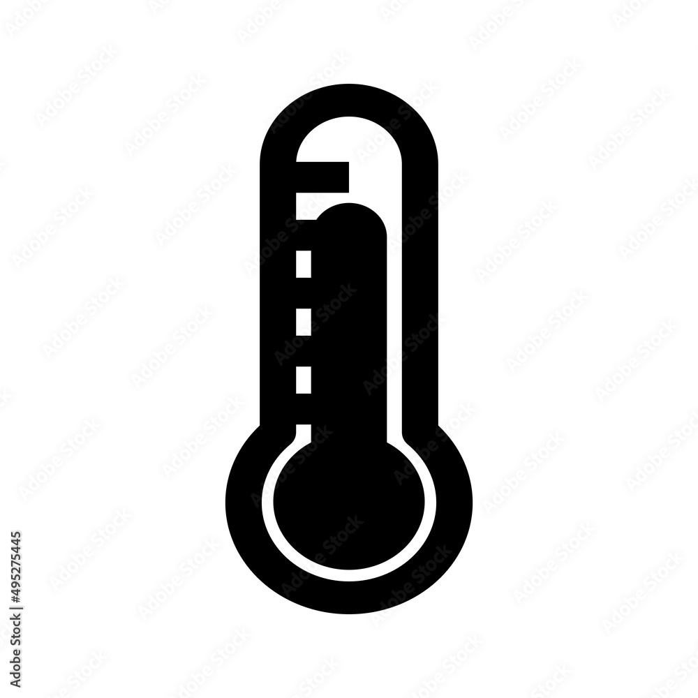thermometer icon in flat design on a white background thermometer icon in flat design on a white background