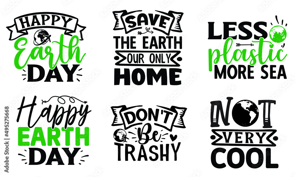 Fototapeta premium Earth Day SVG Design Bundle