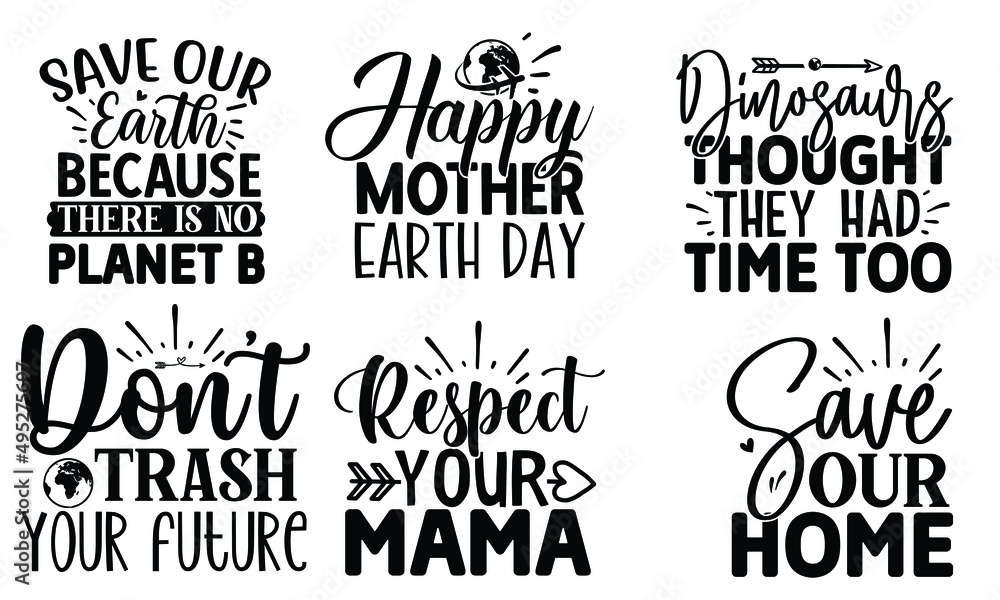 Fototapeta premium Earth Day SVG Design Bundle