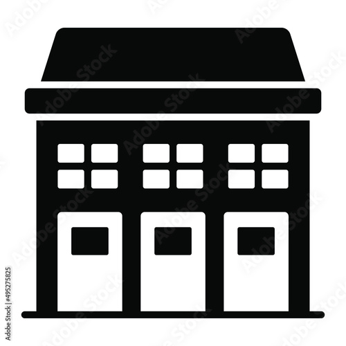 fire station building vector illustration isolated on white background. Architecture business concept.