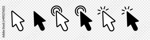 Photos Pinter cursor computer mouse click icon set