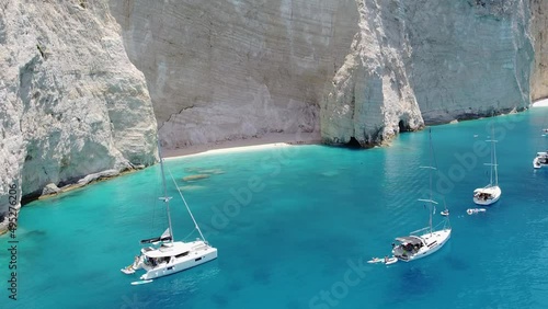 Yachts anchored on Zakynthos