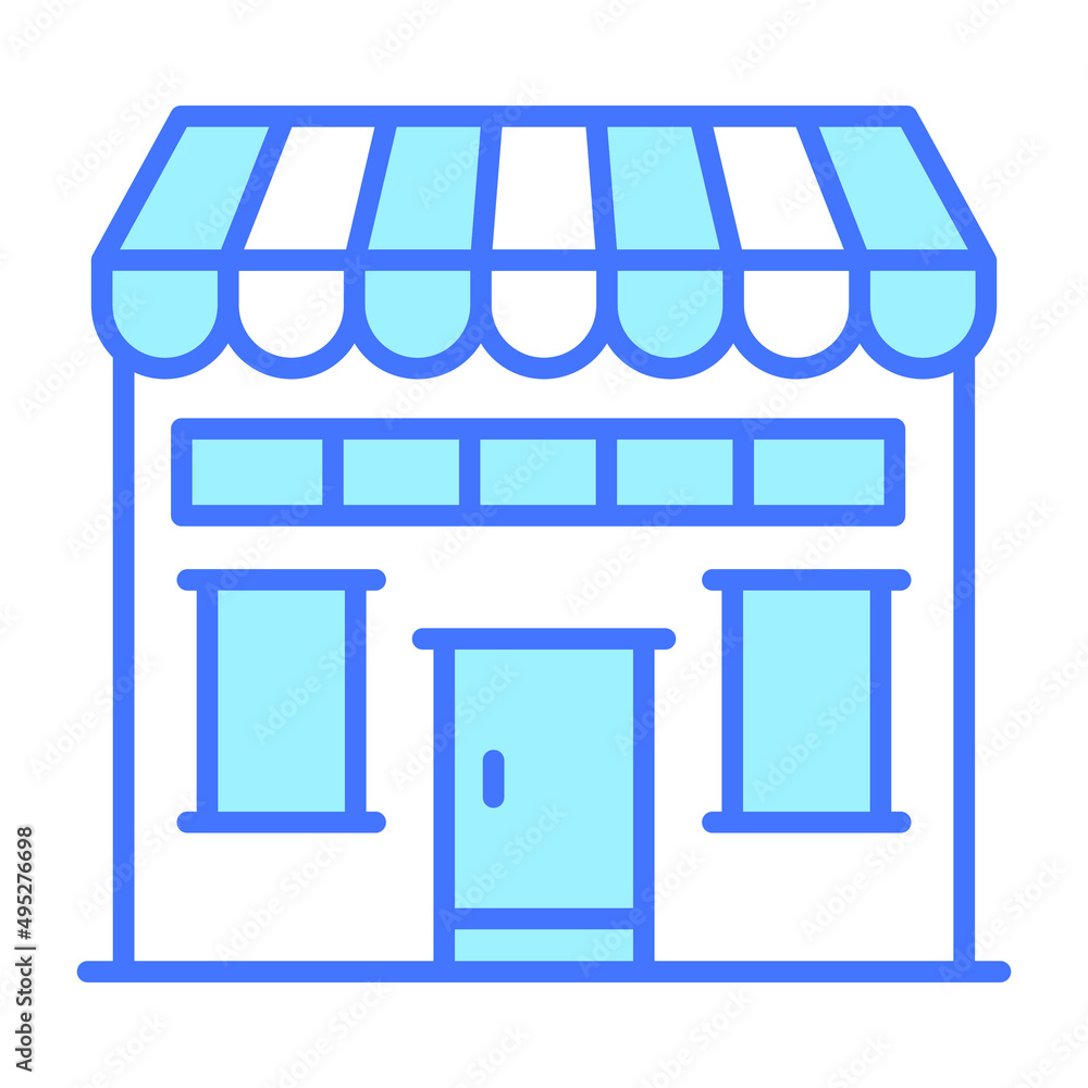 shop building vector illustration isolated on white background. Architecture business concept. shop building vector illustration isolated on white background. Architecture business concept.