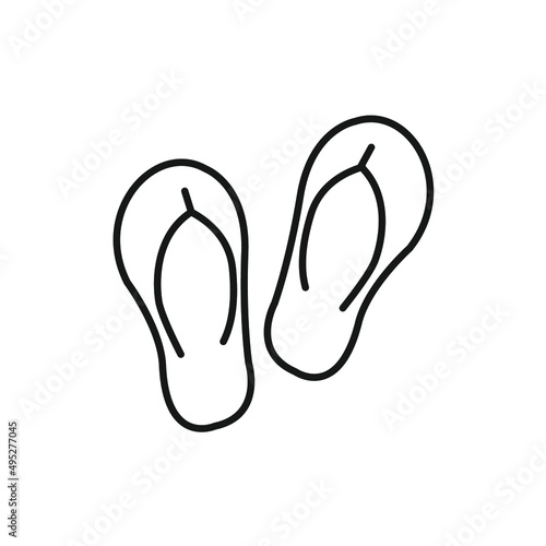 flip flops icons symbol vector elements for infographic web