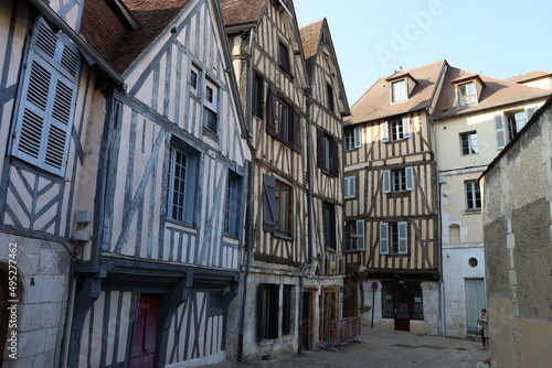 Maison typique, vue de l'extérieur, ville de Auxerre, département de l'Yonne, France