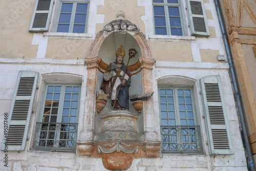 Maison typique, vue de l'extérieur, ville de Auxerre, département de l'Yonne, France