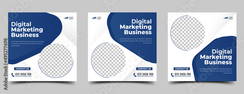 Digital business marketing social media post template design