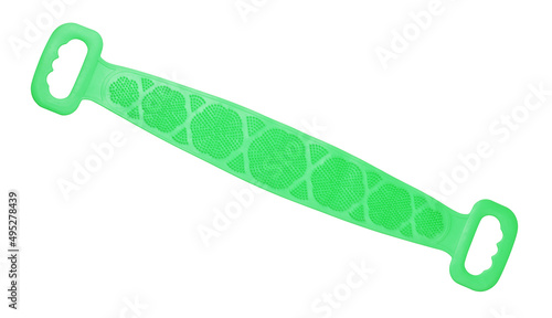 Foto Green silicone double sided back scrubber massager