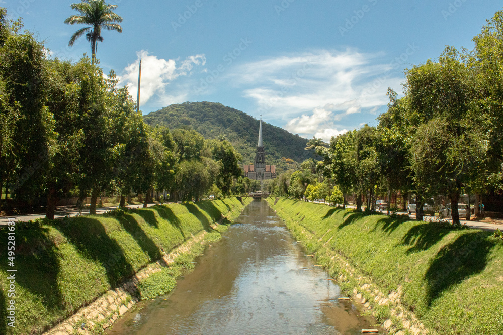 Natural landscape in the city of Petrópolis, State of Rio de Janeiro, Brazil