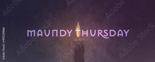 Maundy Thursday with candle. Known as Service of Shadows, or Tenebrae. Symbolic of the Passion of the Christ