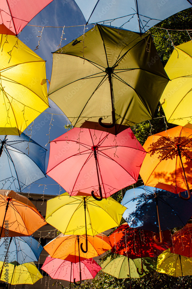 Obraz premium Umbrella sky in the city of Petrópolis, State of Rio de Janeiro, Brazil