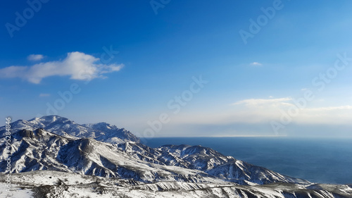 snow covered mountains