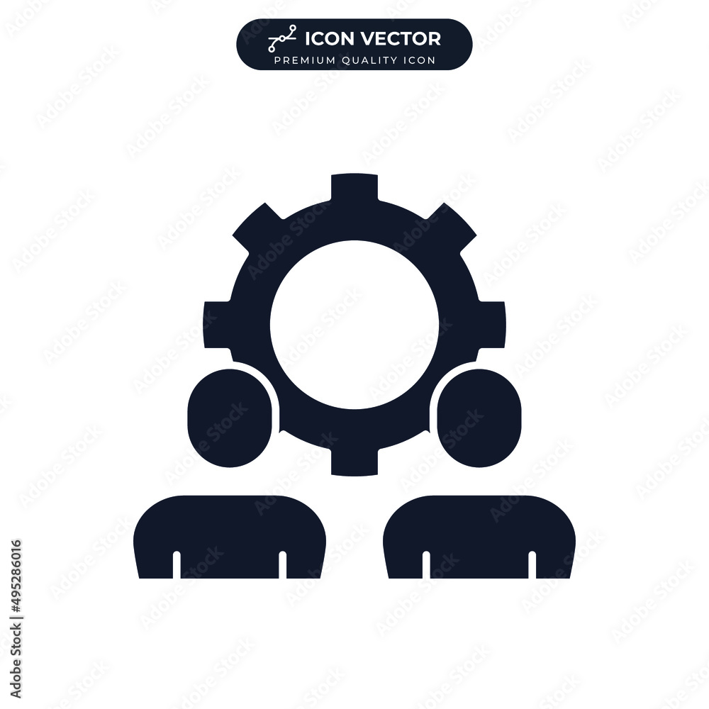 people and gear. training icon symbol template for graphic and web design collection logo vector illustration people and gear. training icon symbol template for graphic and web design collection logo vector illustration