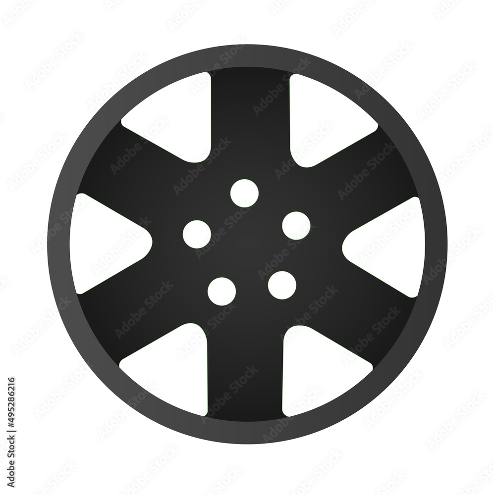 Obraz premium Car wheel rim vector