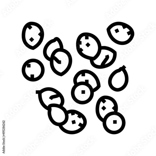 millet seed line icon vector. millet seed sign. isolated contour symbol black illustration