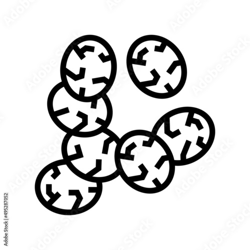 chia seed line icon vector. chia seed sign. isolated contour symbol black illustration