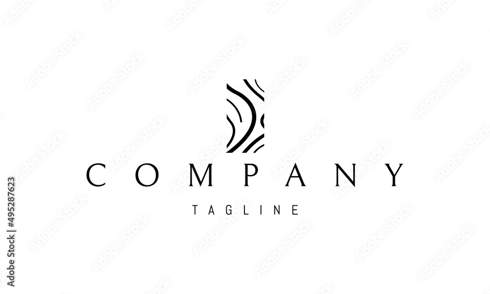 Vector logo on which an abstract image of the bark of a tree in a linear style. Vector logo on which an abstract image of the bark of a tree in a linear style.