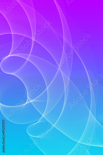 Modern futuristic abstract lines on gradient color background, for design posters, banners as well for computer or smartphone wallpaper, vertical image