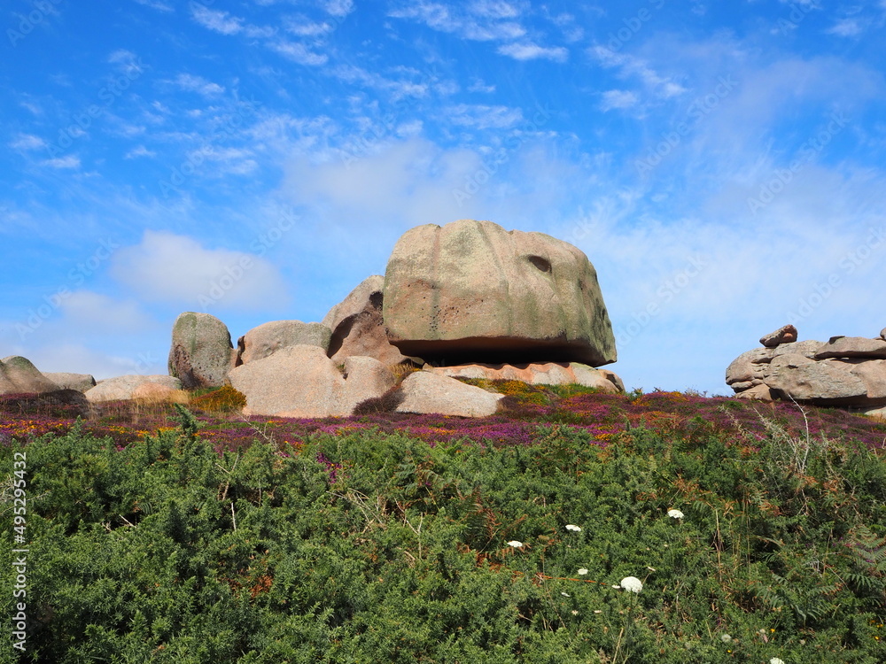Les rochers de la côte de granit rose, Ploumanac'h, Perros-Guirec ...