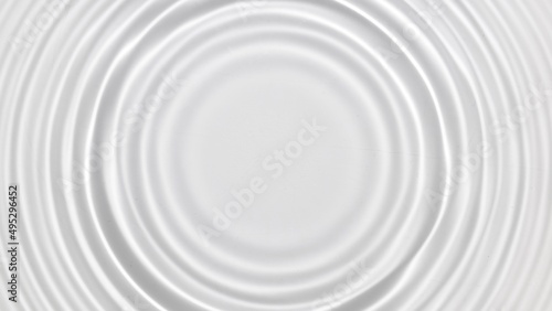 Top view shot of circles on water surface on white background | Cosmetic product background, micellar water commercial