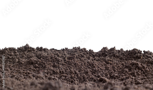 pile Soil or dirt isolated on white background