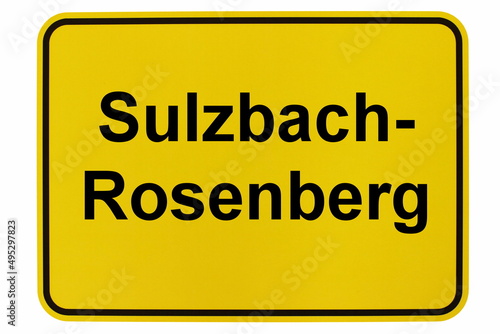 Illustration eines Ortsschildes der Stadt Sulzbach-Rosenberg photo