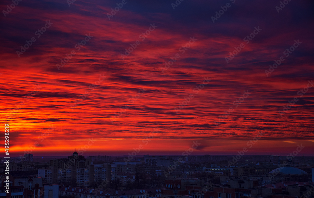 landscape of the sunset sky over the city landscape of the sunset sky over the city