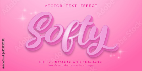 Creative editable 3d text effect Softy