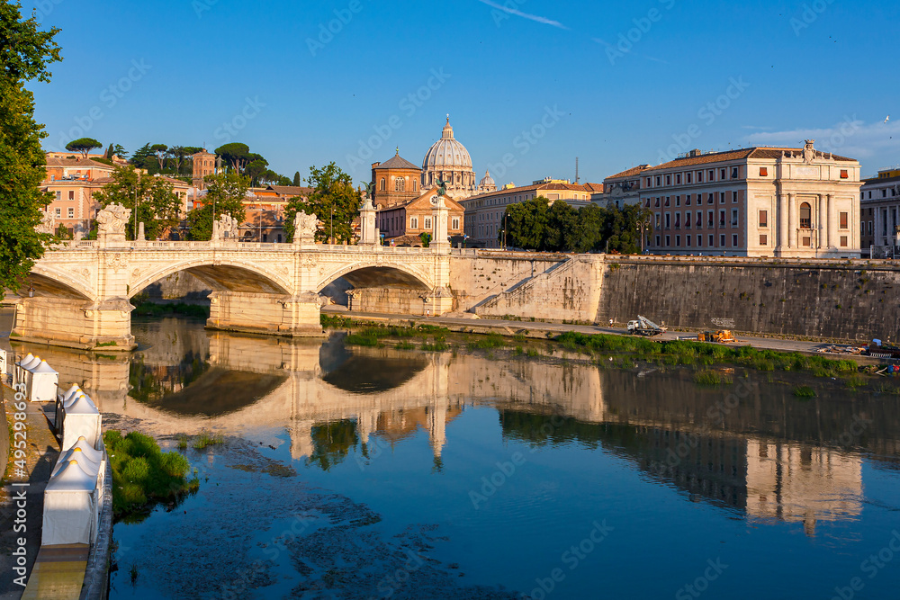 Ponte Vittorio Emanuele II is a bridge in Rome constructed to designs of 1886 by the architect Ennio De Rossi