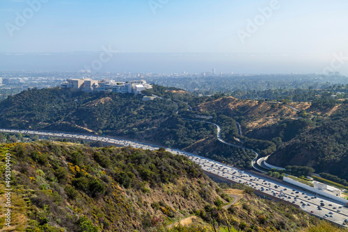 Sunny high angle view of the Los Angeles country