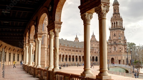 Parc de María Luisa et place d'Espagne à Séville en Andalousie, Espagne