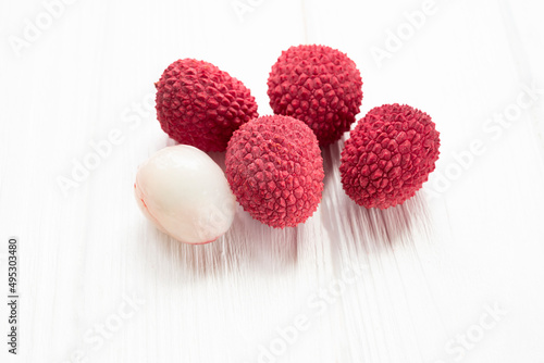 Beautiful lychee fruit. Litchi vrukt for advertising. eat lychee fruit photo