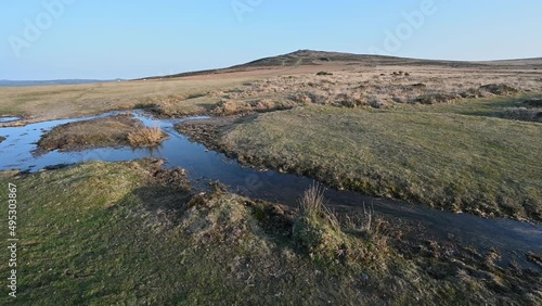 Open moorland of Dartmoor in Devon photo